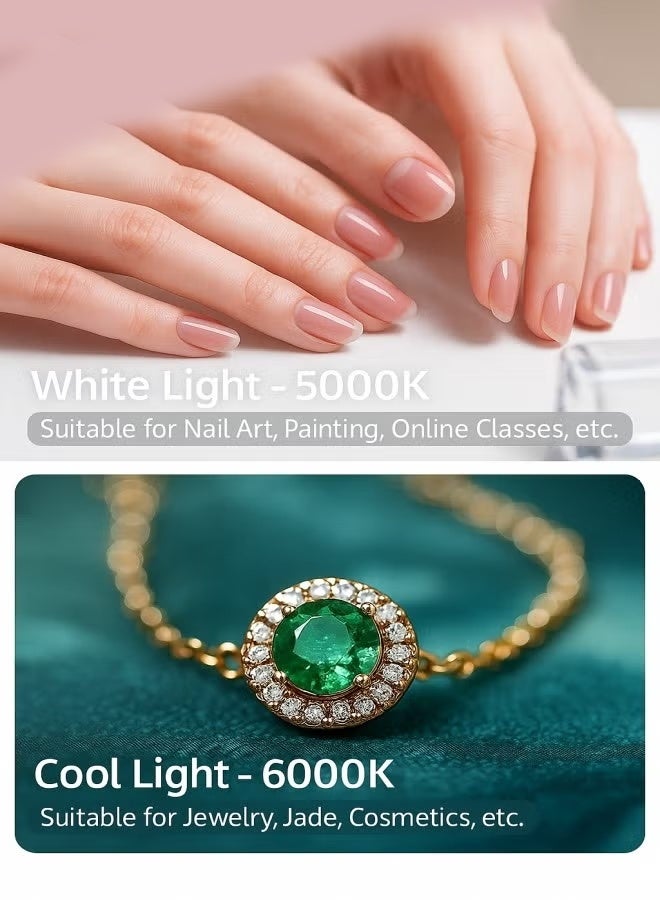 dida-cosmos LED Ring Light, Professional Photography Lights with Handheld Stabilizer, 8000mAh Battery & Power Bank, Bluetooth Remote, Three Adjustable Brightness Levels - Portable Smartphone & Camera Video Rig for Vlogging, TikTok, YouTube, Instagram, Snapchat, Makeup, Food Photography, Outdoor Shooting - Image 4